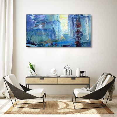 Tableau imprimé sur toile Paysage abstrait dans les tons de bleu