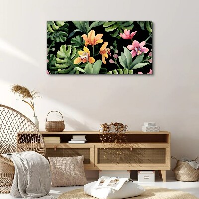 Tableau toile imprimée Jardin tropical à l'aquarelle