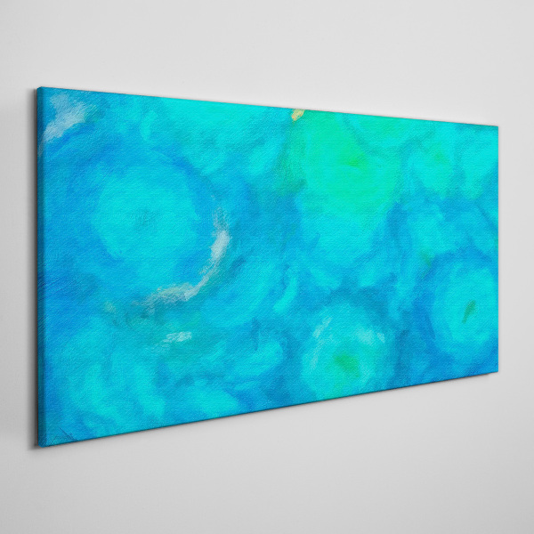 Tableau imprimé sur toile Cercles turquoise en bleu