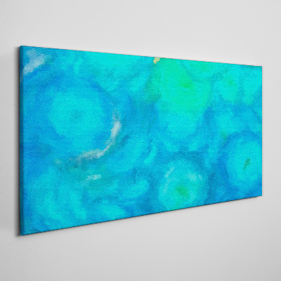 Tableau imprimé sur toile Cercles turquoise en bleu