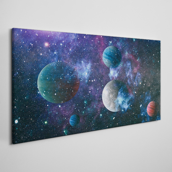 Tableau sur toile Paysage planétaire cosmique