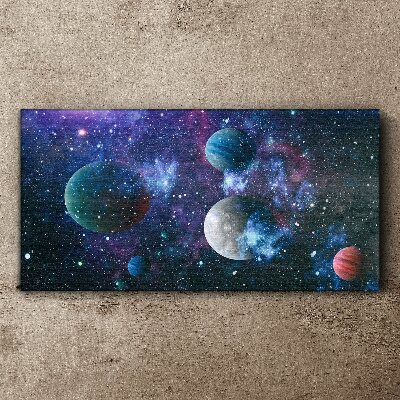 Tableau sur toile Paysage planétaire cosmique