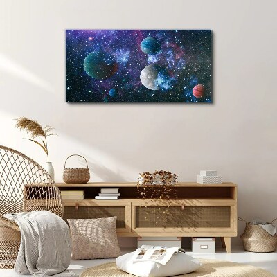 Tableau sur toile Paysage planétaire cosmique