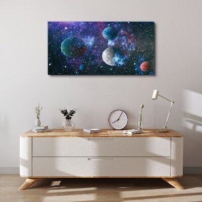 Tableau sur toile Paysage planétaire cosmique