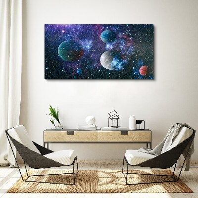 Tableau sur toile Paysage planétaire cosmique