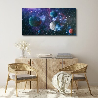 Tableau sur toile Paysage planétaire cosmique