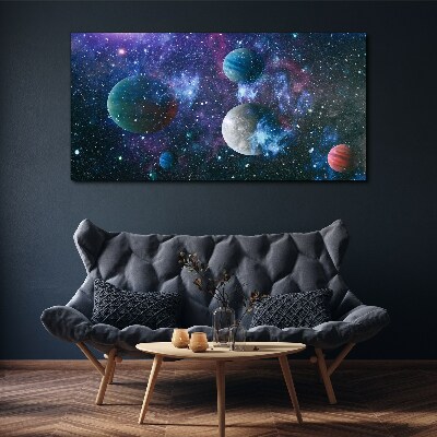 Tableau sur toile Paysage planétaire cosmique