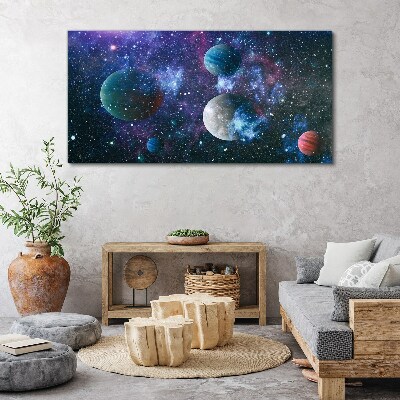 Tableau sur toile Paysage planétaire cosmique