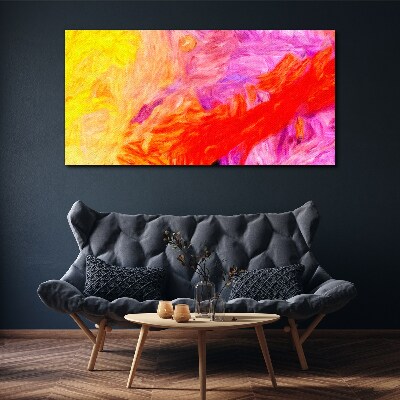 Tableau toile imprimée Abstraction colorée aux tons chauds