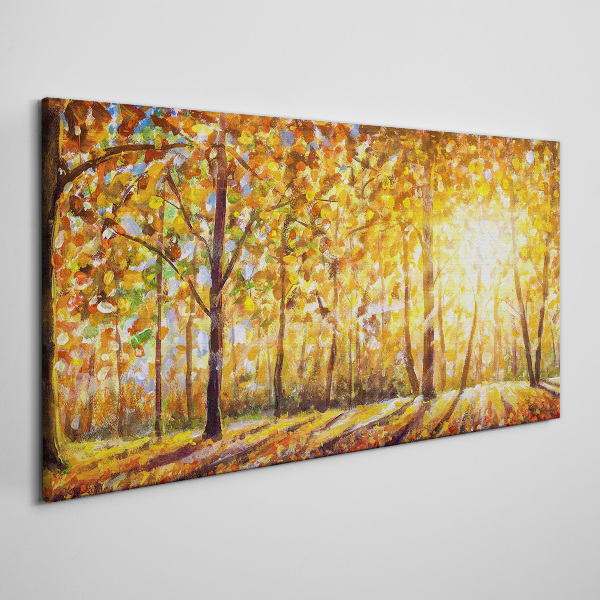 Tableau imprimé sur toile Automne doré dans la forêt