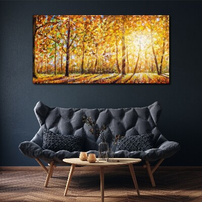 Tableau imprimé sur toile Automne doré dans la forêt