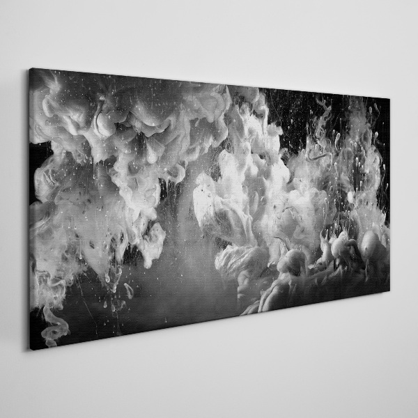 Tableau sur toile Nuages dynamiques en noir et blanc