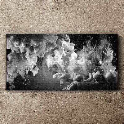 Tableau sur toile Nuages dynamiques en noir et blanc