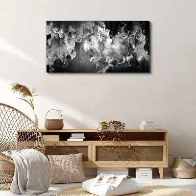 Tableau sur toile Nuages dynamiques en noir et blanc