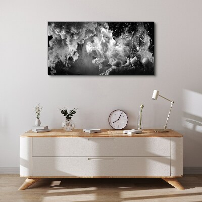 Tableau sur toile Nuages dynamiques en noir et blanc