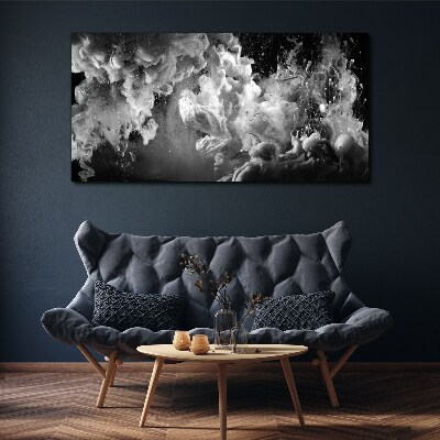 Tableau sur toile Nuages dynamiques en noir et blanc