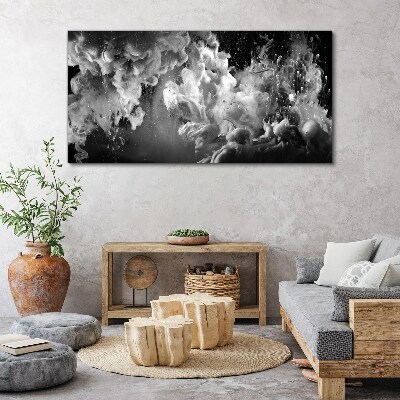 Tableau sur toile Nuages dynamiques en noir et blanc