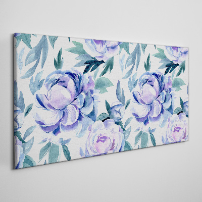 Tableau toile imprimée Un paysage floral aux tons violets