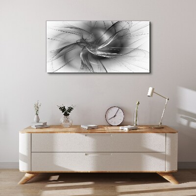 Tableau imprimé sur toile Tourbillons abstraits aux tons monochromes