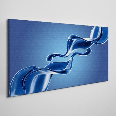 Tableau toile imprimée Vagues de verre bleu