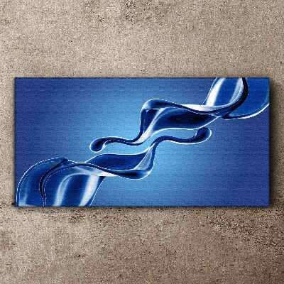 Tableau toile imprimée Vagues de verre bleu