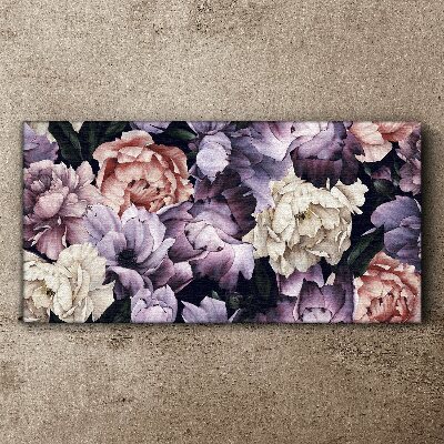 Tableau toile imprimée Composition florale aux tons pastel