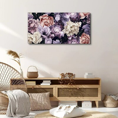 Tableau toile imprimée Composition florale aux tons pastel