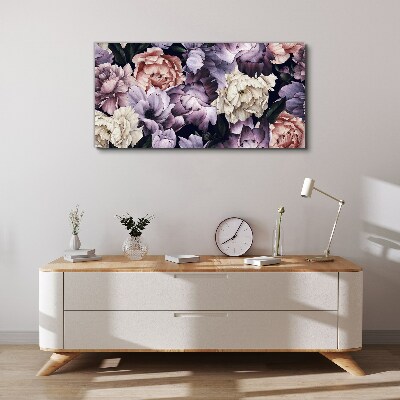 Tableau toile imprimée Composition florale aux tons pastel