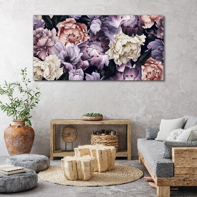 Tableau toile imprimée Composition florale aux tons pastel