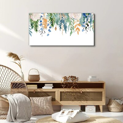 Tableau sur toile Paysage floral à l'aquarelle