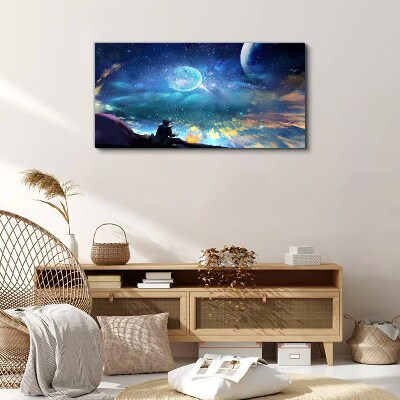 Tableau imprimé sur toile Une nuit cosmique sous les étoiles