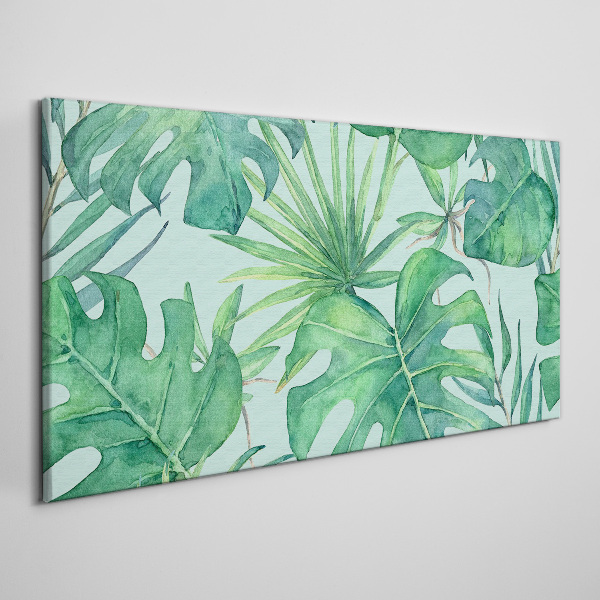 Tableau imprimé sur toile Verdure tropicale à l'aquarelle