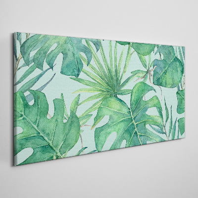Tableau imprimé sur toile Verdure tropicale à l'aquarelle