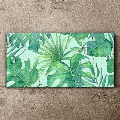 Tableau imprimé sur toile Verdure tropicale à l'aquarelle