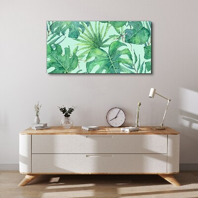 Tableau imprimé sur toile Verdure tropicale à l'aquarelle