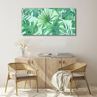 Tableau imprimé sur toile Verdure tropicale à l'aquarelle