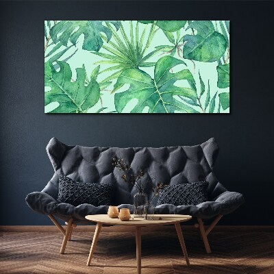 Tableau imprimé sur toile Verdure tropicale à l'aquarelle