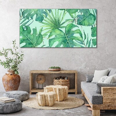 Tableau imprimé sur toile Verdure tropicale à l'aquarelle