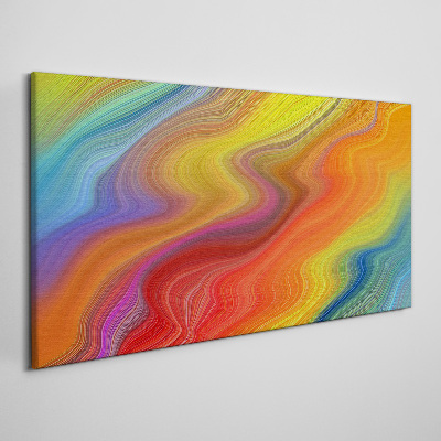 Tableau sur toile Une vague de couleurs en mouvement