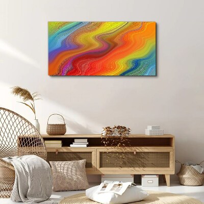 Tableau sur toile Une vague de couleurs en mouvement