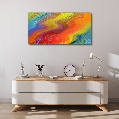 Tableau sur toile Une vague de couleurs en mouvement