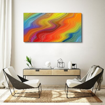 Tableau sur toile Une vague de couleurs en mouvement