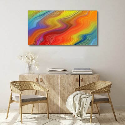 Tableau sur toile Une vague de couleurs en mouvement