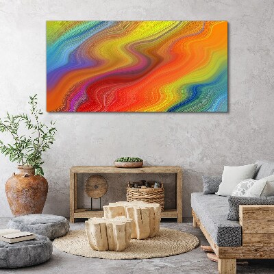 Tableau sur toile Une vague de couleurs en mouvement