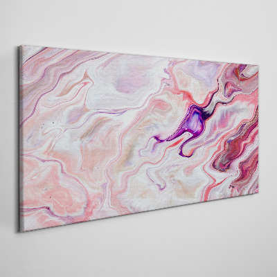 Tableau toile imprimée Vagues roses d'abstraction