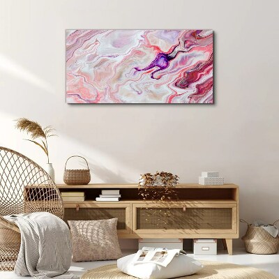 Tableau toile imprimée Vagues roses d'abstraction