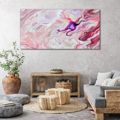 Tableau toile imprimée Vagues roses d'abstraction