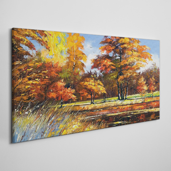 Tableau sur toile Automne doré dans le parc