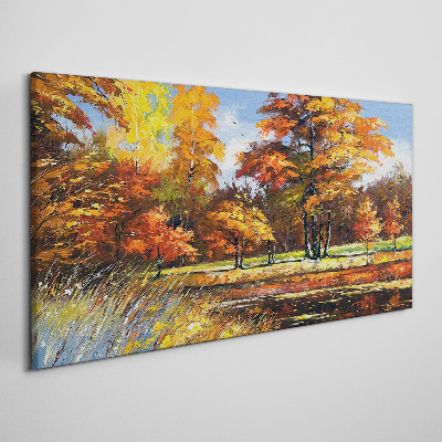 Tableau sur toile Automne doré dans le parc
