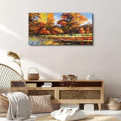 Tableau sur toile Automne doré dans le parc